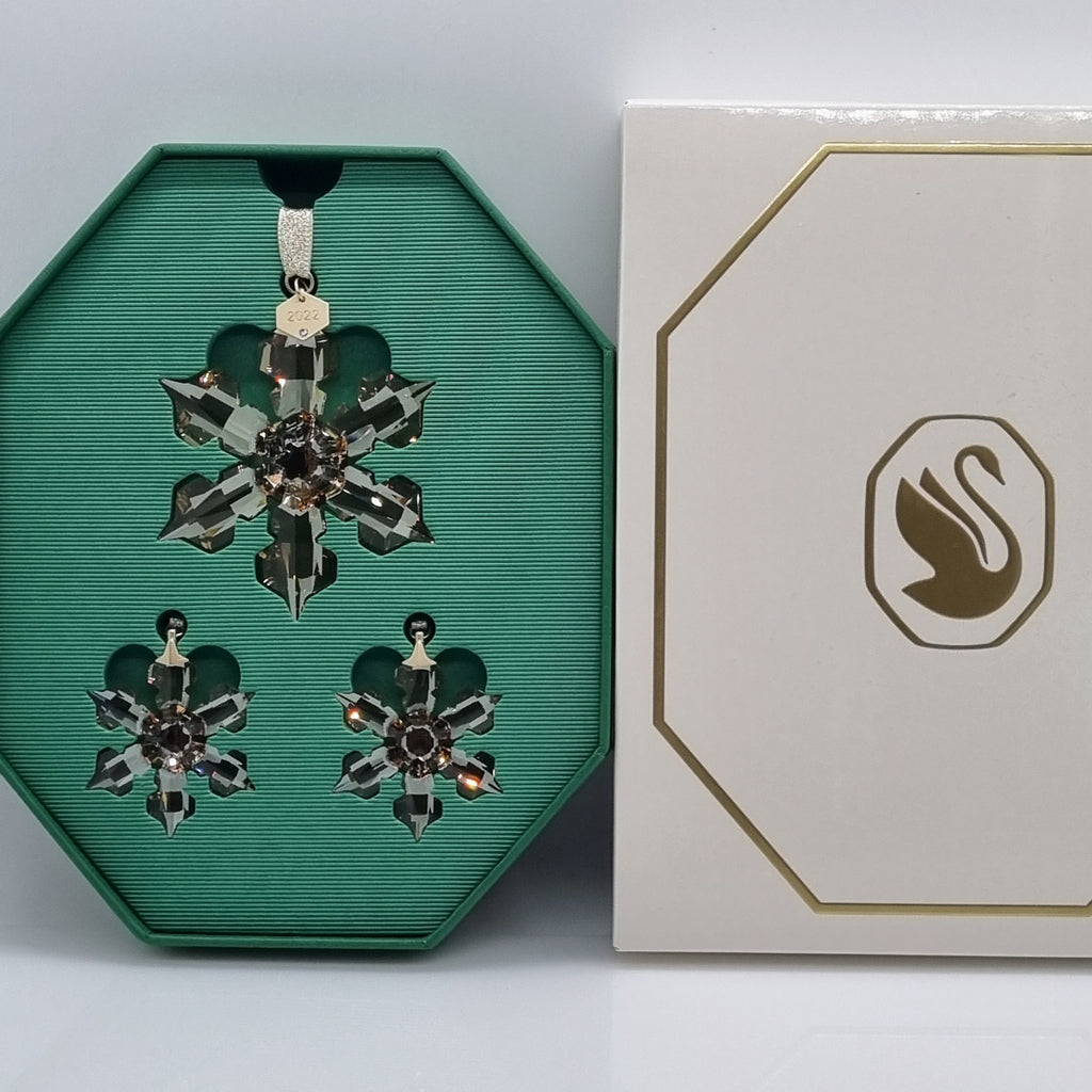 SWAROVSKI Weihnachtsstern 2022 Gold 3er Set Festive