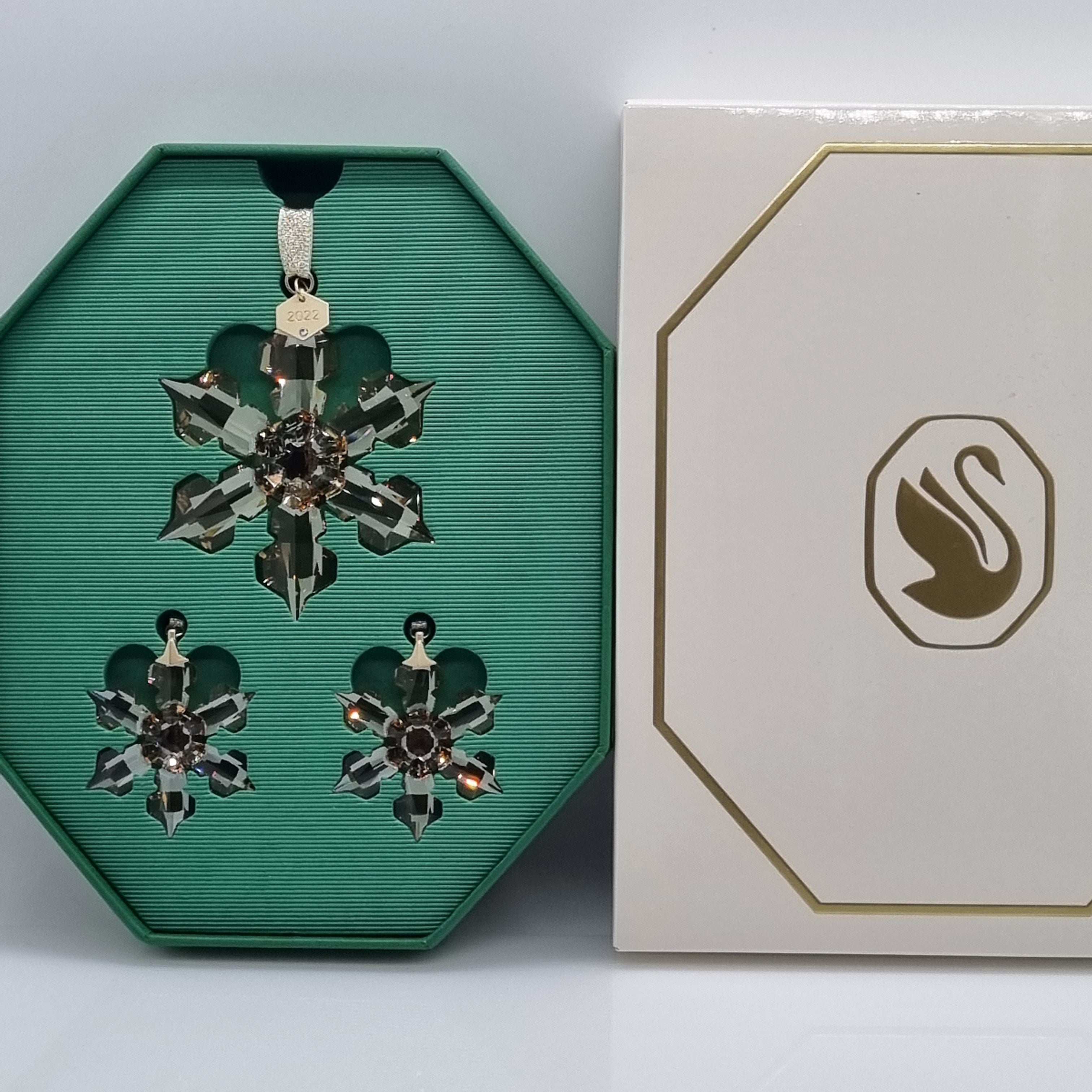 SWAROVSKI Weihnachtsstern 2022 Gold 3er Set Festive
