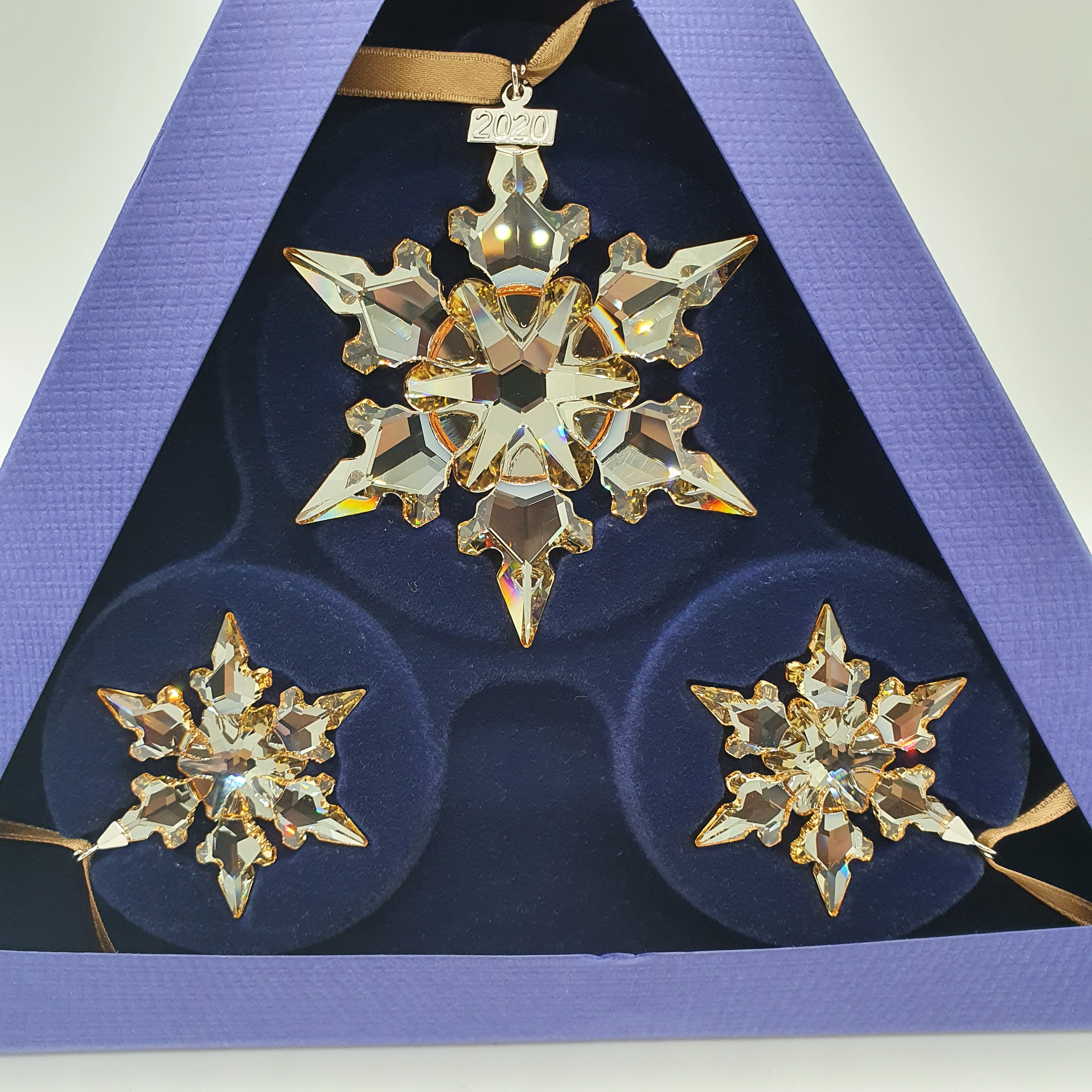 SWAROVSKI Weihnachtsstern 2020 Gold 3er Set